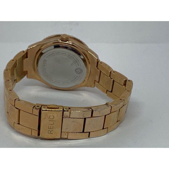 Relic ZR15741 Women's Rose Gold Alloy Analog Silver Dial Quartz Wrist Watch E487 - Picture 9 of 11